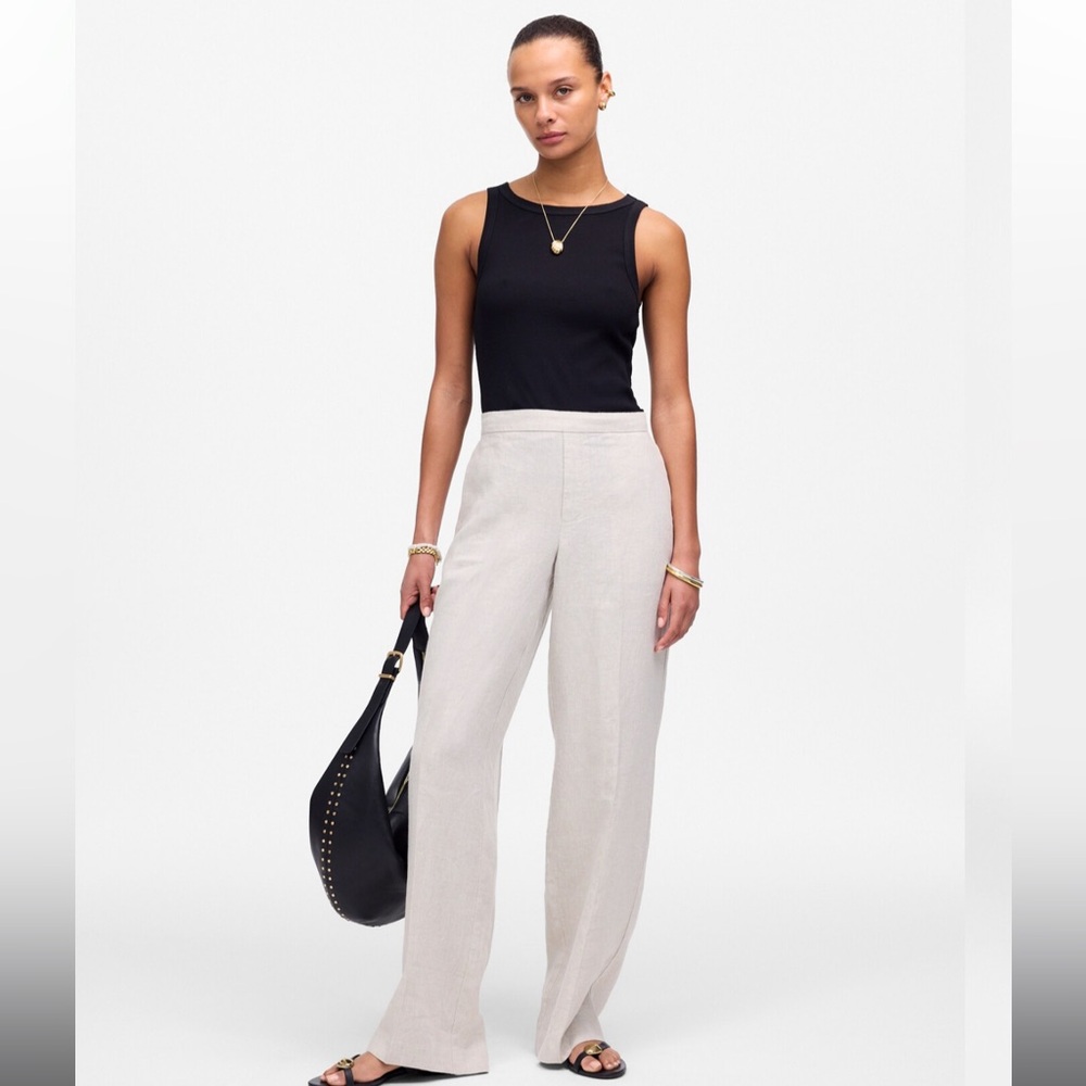 Madewell The Tall Easy Pull-On Pant Size Tall L 100% Linen